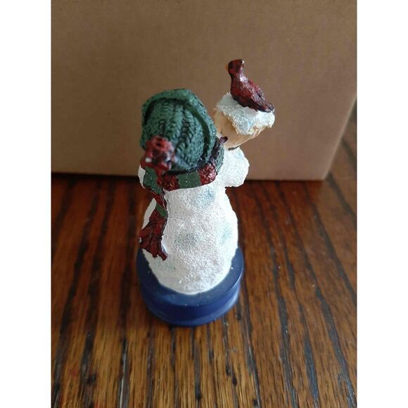 Set of 2 Miniature Snowmen Winter Christmas Seasonal Holiday Decorations Decor - Picture 10 of 12